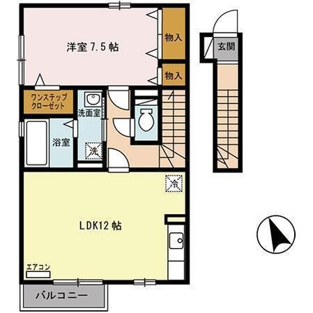 姫路駅 バス15分  田寺東下車：停歩1分 2階の物件間取画像